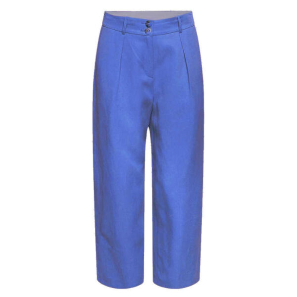 Pantalon- 7 achtste broek met neep blauw