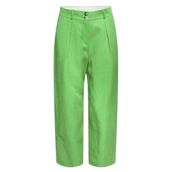 Pantalon- 7 achtste broek met neep groen